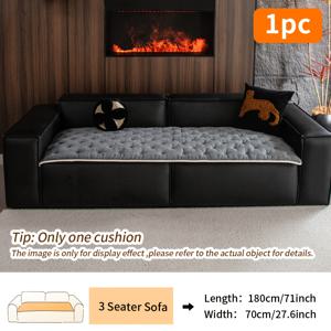 TEMU 1개 두꺼운 충전식 자수 공예 소파 쿠션, 가장자리 공예 단색 플란넬 원단, 두꺼운 충전 소파 쿠션, 가을 및 겨울 따뜻한 쿠션으로 적합, 바닥 매트 요가 매트, 다다미 매트, 거실 소파 장식으로 사용 가능, 회색