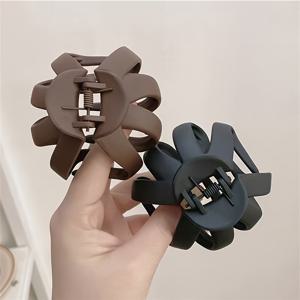 TEMU 2개입 고급 포니테일 클립, 대형 샤크 헤어 액세서리, 뒷머리 핀, 호박 모양 머리핀