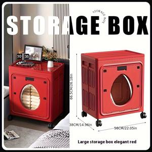 TEMU 대용량 옷 수납 정리함 (플립형 뚜껑) - 튼튼한 접이식 옷장 캐비닛, 공간 절약형 옷 정리함 (전면 도어 액세스), 침실, 거실, 기숙사용 - 옷, 침구, 계절별 보관에 적합