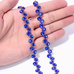 TEMU 1 야드의 라인스톤 체인, 레드, 블랙, 건메탈, 블루, 골든, 클리어 9가지 색상 포함, 할로윈 및 크리스마스 프로젝트에 적합