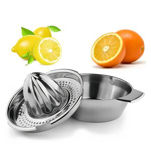 TEMU 스테인리스 스틸 수동 주서, 필터 압착 과수림 레몬 주스 보관 용기 포함, 가정 바 주방 과일 주서에 적합, 편리한 휴대용 핸드 주서, 신선한 주스를 짜낼 수 있으며, 오렌지 등, 케이터링 서비스 도구 및 식기류