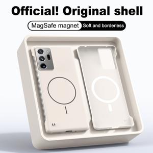 TEMU 휴대폰 케이스 - 피부와 같은 마그네틱 프레임리스, Note 20/20 Ultra에 적합한 풀 커버리지 낙하 방지 휴대폰 케이스