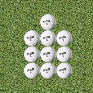 TEMU 10개입 투레이어 골프공 - 정렬선 포함, 고탄성, 장거리, 저스핀