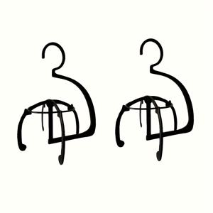 TEMU 실용적인 휴대용 가발 도구, 가발 걸이, 블랙 휴대용 가발 진열대, 접이식 가발 홀더, 플라스틱 가발 진열 도구, 2개