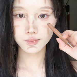 TEMU 무펄 쉐딩 스틱 브이 라인 얼굴 윤곽 코 쉐딩 자연스러운 입체 연출 초보자용
