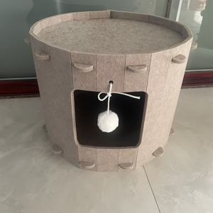 TEMU 튼튼한 나무 구멍 고양이 집, 고양이 등반 프레임, 사계절용 범용 고양이 번식실, 빌라 텐트 고양이 침대 및 매트