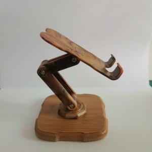 TEMU 다용도 휴대폰 거치대 (베이스 포함) | 360° 회전 탄소강 및 우드 디자인, 높이 조절 가능으로 핸즈프리 사용, 가정, 사무실, 침대 옆 테이블에 적합, 할로윈/추수감사절 선물로 완벽, 내구성이 뛰어나고 안정적