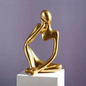 TEMU 유럽 스타일 라이트 럭셔리 크리에이티브 미니 사암 사고꾼 추상 피규어 레진 공예 조각상 장식품 사무실 책장 장식품 거실 현관 장식 데스크탑 장식