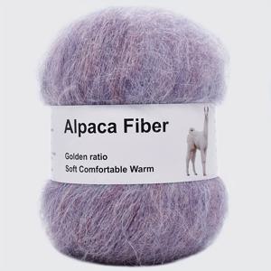 TEMU 얇은 소프트 알파카 모헤어 원사