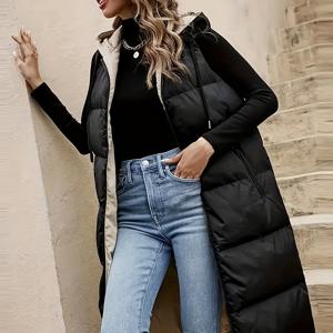 TEMU Yudomi + 타겟된 가을/겨울 롱 조끼