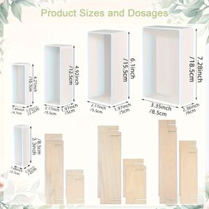 TEMU 나무 스탠드가 포함된 5개 큐브형 레진 몰드 세트, 에폭시 레진용 대형 실리콘 몰드, 꽃 및 표본 보존을 위해 설계된 깊은 캐스팅 몰드