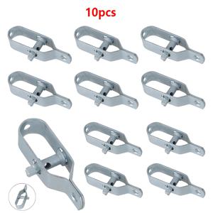 TEMU 2/6/10개입 아연 도금 강철 와이어 텐셔너 - 100mm 미끄럼 방지 버클 디자인의 온실 포도 덩굴용 고강도 라인 텐셔너, 온실 케이블 텐셔너 강화[하중 용량 200kg 초과 + 녹 및 부식 방지]