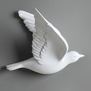 TEMU 3D 레진 귀여운 새 벽 장식, 핸드페인팅 3D 엠보싱 월 아트 - 모던 거실 침실 인테리어 소품, 가능한 새 피규어 세트