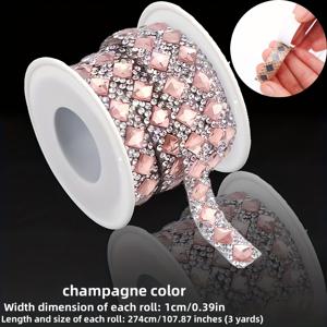 TEMU 3야드 자체 접착 스티커, 의류, 신발, 모자 장식 액세서리, 네일 아트, 글리터 스티커, 휴일 파티 장식, 결혼식 장식, 고광택 인레이 액세서리, 핸드메이드 소품 재료