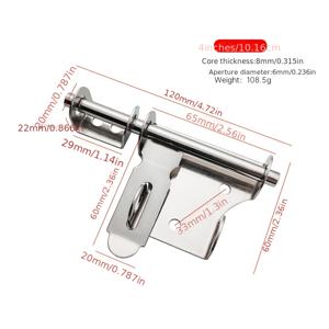 TEMU 강화 스테인리스 스틸 도어 잠금 장치, 도난 방지 래치, 표면 장착형, 주거용으로 적합, 나무 문, 욕실 래치 및 데드볼트
