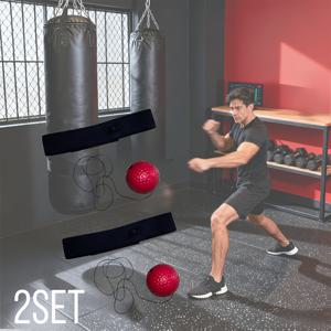 TEMU 2개 세트 복싱 리액션 볼, 볼 2개와 헤드밴드 2개 포함. PA 나일론 제작, 이 손-눈 협응/속도/반응 훈련기는 홈 피트니스, 복싱 초보자, 집중력 향상, 민첩성 향상, 복싱 훈련, 스피드 볼 장비, 피트니스 액세서리, 반응 훈련 볼에 이상적입니다. 복서와 스포츠 애호가를 위한 실용적인 도구