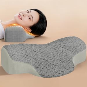 TEMU 편안한 수면 목 베개 소형 사이즈 편안한 경추 베개 깊은 수면 목 베개 야간용 인체공학적 경추 베개 탈착식 코어 베개 목 베개 등/옆으로 자는 데 적합