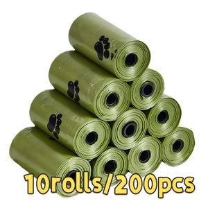 TEMU 10롤/200개 애완동물 배변 봉투, 휴대용 애완동물 배설물 리필 봉투, 튼튼한 누출 방지 애완동물 배설물 봉투, 애완동물 청소 용품, 강아지 배변 봉투 애완동물 배설물 봉투