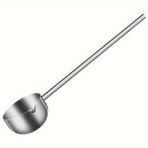 TEMU 304 스테인리스 스틸 냄비, 주방용 뜨겁거나 뜨겁지 않은 기름/국을 위한 긴 손잡이 스푼