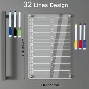 TEMU 자석 아크릴 주간 식단 및 캘린더 보드 - 12
