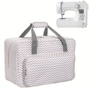 TEMU 재봉틀 캐리백 - 다용도 수납 가방, 조절 가능한 어깨끈, 15~18인치 대부분의 재봉틀에 적합, 내구성 있는 옥스포드 원단