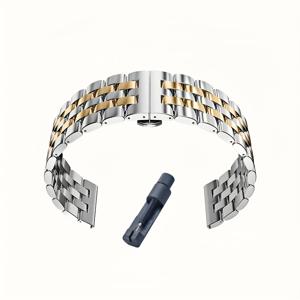 TEMU 20mm 및 22mm 메탈 시계 밴드, 삼성 , Garmin Ticwatch, Fossil Galaxy 3 Active 2 (40mm 및 44mm), Gear S2, S3, GT 2 (42mm) 호환