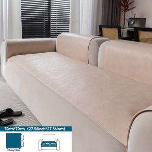 TEMU 1개 인조 가죽 단색 소파 쿠션, 미끄럼 방지 뒷면 처리, 등받이 및 팔걸이 패드, 홈 데코레이션에 적합, 1인용, 2인용, 3인용 또는 4인용 소파에 적합