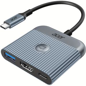 TEMU ACER 3-in-1 USB-C to HDTV 어댑터, 4K@60Hz, 100W PD 고속 충전 & USB 3.0 멀티포트 컨버터 - MacBook, iPad, iPhone 15/16, 태블릿용