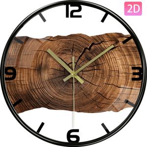 TEMU 1개, 우드 그레인 유리 벽시계 - 무소음 작동, 12인치 목재 디자인 및 3mm 강화유리 - AA 배터리 구동 (배터리 미포함) - 거실/침실/사무실을 위한 노르딕 스타일 장식품 - 집들이/생일 선물 - 쉽게 세척 가능한 표면 아트 시계