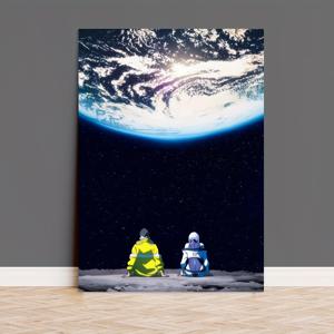 TEMU 1개 액자 없음 애니메이션 사이버펑크 우주 테마 EDG 포스터 - 생생한 우주 비행사 아트 프린트 30.48x45.72cm, 침실, 거실, 홈 오피스 및 식당용 현대 벽 장식, 우주 방 장식, 미래형 예술 작품, 고품질 인쇄, 예술 작품, 공상과학 애호가, 내구성 있는 캔버스,수집가 선물