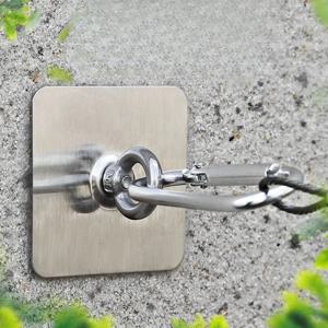 TEMU 튼튼한 스테인리스 스틸 못 없는 접착 후크 - 발코니, 파티오, 빨래 건조대, 야외용 손상 없는 걸이 - 옷, 차양, 커튼을 위한 안전한 고정 - 임차인 및 가정용으로 이상적, 파티오 정리, 디자인, 다용도 후크