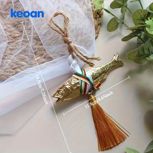 TEMU 한국 스타일 골든 피쉬 차량 페인던, 차량용 실내 장식, 독특한 행잉 장식품, 새해 결혼식 답례품, 안전과 번영을 위한 부적, 차량 장식, 가정용 행잉 장식, 집들이 선물