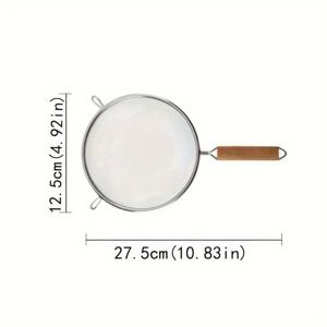 TEMU MAMSHIB 스테인리스 스틸 주방 스트레이너 및 럼, 미세 메시 필터, 스테인리스 스틸 베이킹 체 필터, 튼튼한 손잡이가 달린 스테인리스 스틸 식품 체, 밀가루, 파스타에 적합, 베이킹 및 요리에 이상적, 크리스마스/할로윈 식사 준비