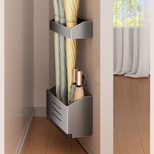 TEMU 1개 자석 우산 보관 랙, 배수구 포함, 드릴 불필요, 물받이 트레이가 있는 우산 홀더, 가정용 우산 보관에 적합