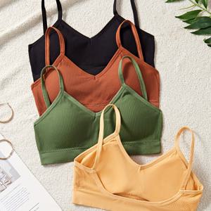 TEMU 4피스 포컬러 편안한 상의 세트