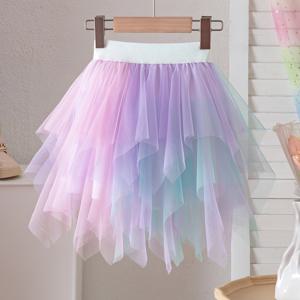 TEMU 크리스마스 댄스용 투투 스커트, 새해 휴일 선물, 어린이용 선물 드레스, 생일 파티용 푹신하고 귀여운 케이크 푸프리 페티코트