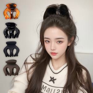 TEMU 4ps 올림머리 포니 볼륨 집게핀 세트, 소형 헤어핀, 데일리 여성 머리 악세사리 머리핀, 헤어 클립, 반묶음 머리삔, 집게삔, 머리집게핀