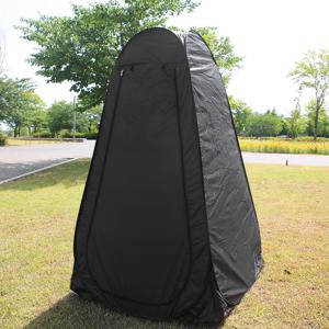 TEMU 원터치 샤워텐트 캠핑 그늘막 탈의실 화장실 베이지 블랙 1인 텐트