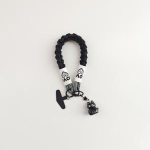 TEMU 스타 키트런 휴대폰 손목 스트랩, 귀여운 펜던트, 펜던트 직조 나일론 짧은 끈, 휴대폰 케이스 가방 펜던트 자동차 키 체인 이어폰 휴대용 손목 밴드 팔찌에 적합