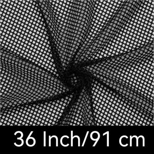 TEMU 1/2/3 사이즈 - 화이트/블랙 폴리에스터 메시 원단 - 폭 60인치 - 큰 구멍 - 재봉 축구 및 농구 유니폼용 튼튼한 스포츠 메시