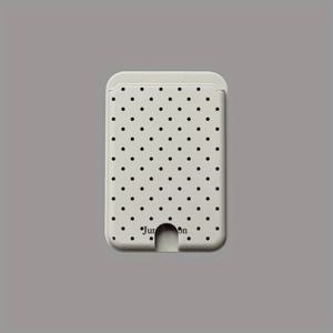 TEMU 블랙 웨이브릿 도트 패턴 강력 자석 카드 홀더, 소프트 터치, 스타일리시하고 내구성 있는 PC 소재. 삼성 및 아이폰 및 기타 자석 폰/케이스 호환 가능. 은행카드, 신용카드, 멤버십 카드 1~4장 수납