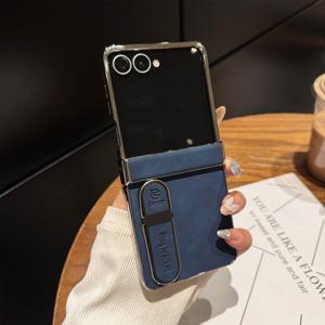 TEMU 휴대폰 케이스 - 삼성 및 아이폰용 손가락 스탠드 디자인 접이식 케이스, 갤럭시 Z 플립 모델 7, 6, 5 호환