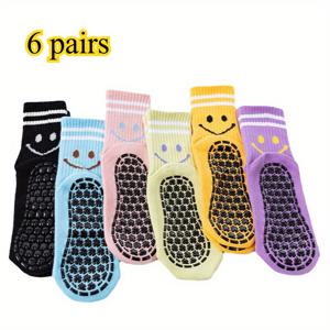 TEMU 2켤레/3켤레/6켤레 남녀공용 솔리드 컬러 요가 양말, 봄·여름 실내 스포츠 트램폴린용 미끄럼방지 편안한 바닥양말