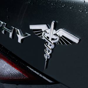 TEMU 1개 생명별 이중 뱀 메탈 자동차 엠블럼, 응급 구급차 엠블럼, 창의적인 자동차 측면 테일 엠블럼, 자가 접착식, 스티커 부착 설치