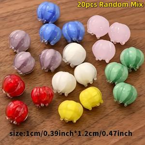 TEMU 20개/10개 유리 난초 봉오리 비즈 - 화이트 & 퍼플 램프워크 비즈, DIY 액세서리 만들기 (귀걸이, 팔찌, 목걸이 참) - 빈티지 스타일 공예용품, 쥬얼리 만들기 비즈, 참 팔찌 재료, 장식용 비즈, 고급 비즈 디자인, 비즈 스트링 용품, 창의적인 취미 아이템. 완벽한 선물