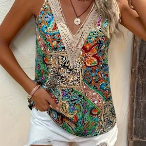 TEMU 레이스 트림 민소매 베스트 탑