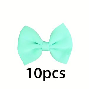 TEMU 단색 스펀지 3D 리본 10개, 달콤하고 활용도 높은 DIY 헤어 액세서리, 의류용 헤어밴드, 인형 및 기타 장식용 액세서리, 색상 랜덤, 클립 미포함