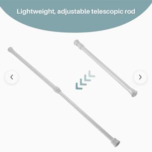 TEMU 70-130cm 화이트 텔레스코픽 로드 싱글 팩, 주방, 욕실, 침실, 샤워 커튼 로드, 로만 로드, 커튼 로드, 다기능 옷장 로드, 도어 커튼 로드, 홈 의류 걸이 로드용 무드릴 다목적 텔레스코픽 로드