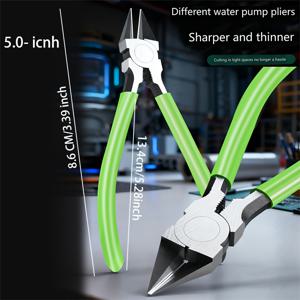 TEMU 5인치 및 6인치 초박형 전문가용 물밑 플라이어, 모델 제작을 위한 특수 도구, 부드러운 절단 모서리, 주얼리 및 전자식 사선 플라이어에 적합