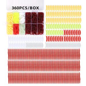 TEMU 360개 멀티컬러 식물벌레 및 지렁이 낚시 루어 세트 | 잉어, Crucian, 피크용 낚시 미끼 소프트 루어, 담수용 PVC 소재, TURIOU 브랜드